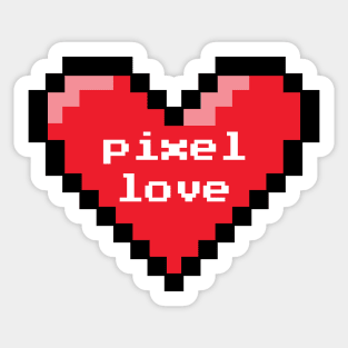 Pixel love Sticker